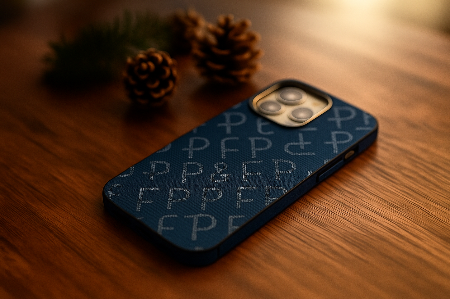 Designer Monogram Carbon Fiber Case for iPhone 15/16 Pro Max - Stylish & Durable Protection