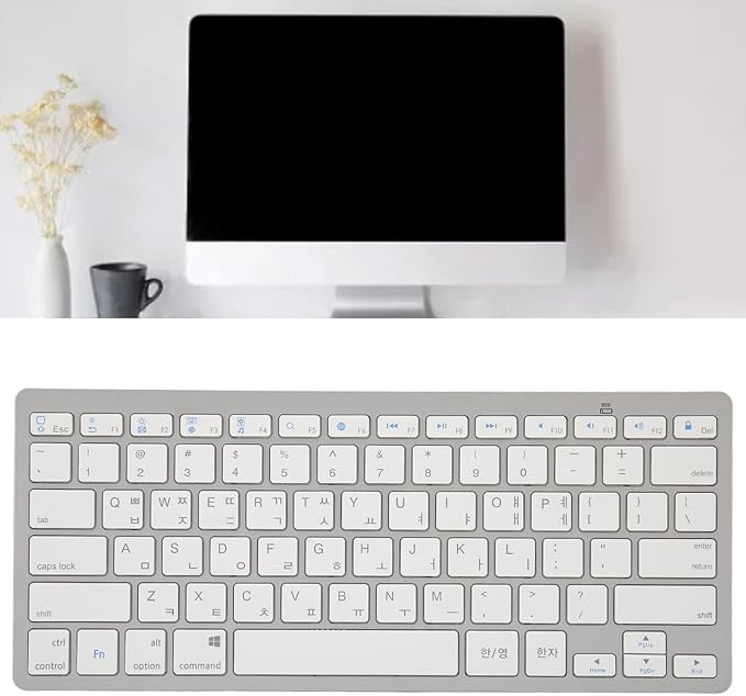 Portable Wireless Bluetooth Keyboard – Slim, Energy-Efficient & Compatible with Tablets, Phones & PCs