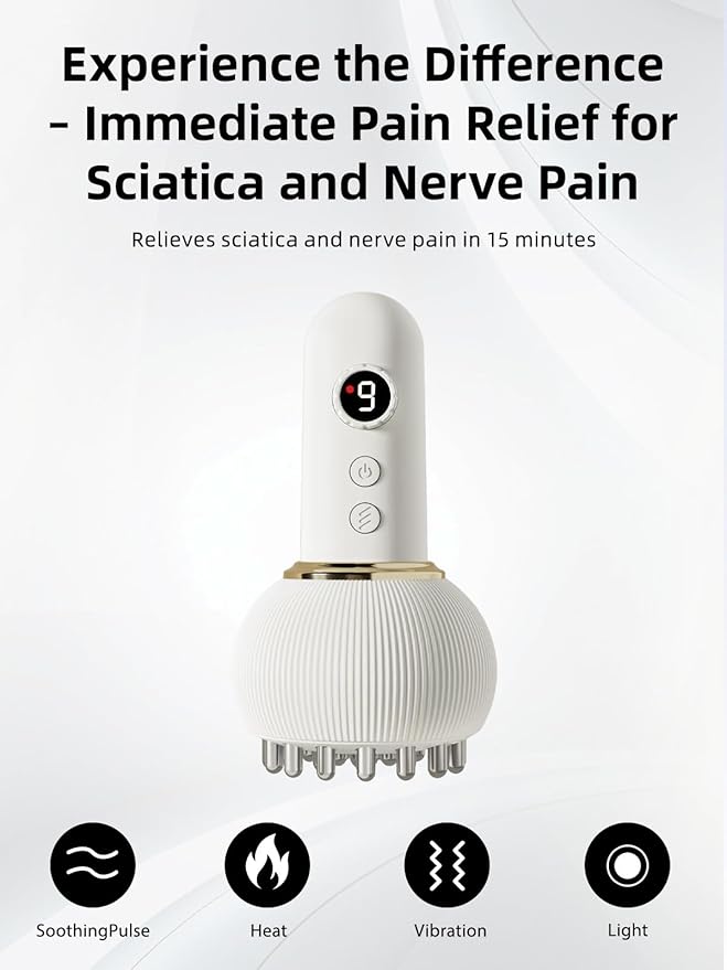 Smart Handheld Electric Massager - Rechargeable, Multi-Speed for Scalp, Stress & Muscle Relief