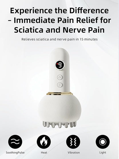Smart Handheld Electric Massager - Rechargeable, Multi-Speed for Scalp, Stress & Muscle Relief