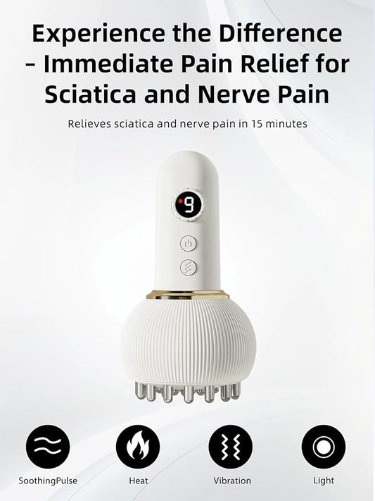 Smart Handheld Electric Massager - Rechargeable, Multi-Speed for Scalp, Stress & Muscle Relief