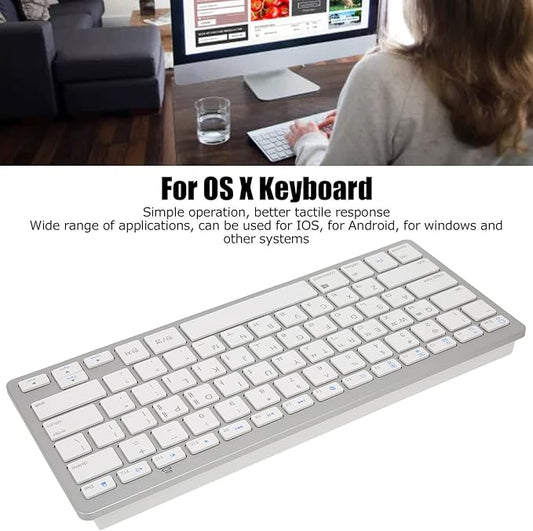 Portable Wireless Bluetooth Keyboard – Slim, Energy-Efficient & Compatible with Tablets, Phones & PCs