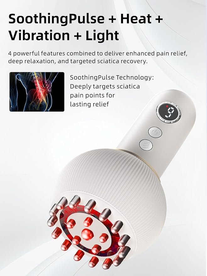 Smart Handheld Electric Massager - Rechargeable, Multi-Speed for Scalp, Stress & Muscle Relief