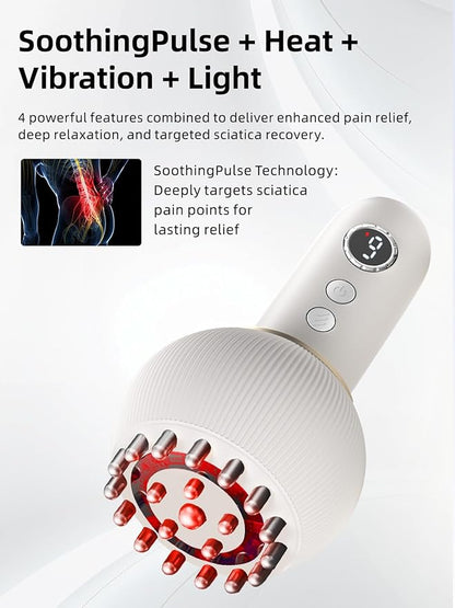 Smart Handheld Electric Massager - Rechargeable, Multi-Speed for Scalp, Stress & Muscle Relief