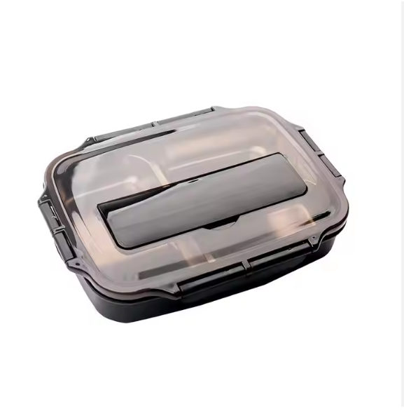 Durable Stainless Steel Leak-Proof Lunch Box with Multiple Compartments - Eco-Friendly & Dishwasher Safe for On-the-Go Meals