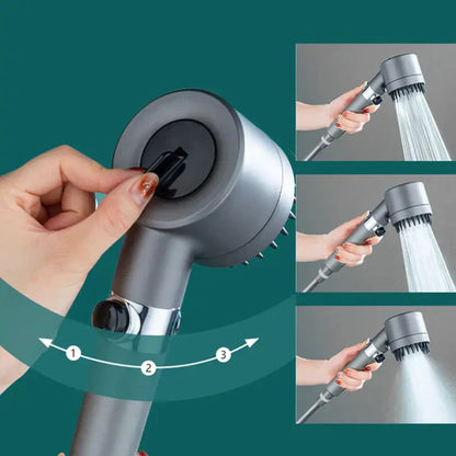 High Pressure Shower Head Hair Dryer Style with Adjustable Spray & Built-in Filter