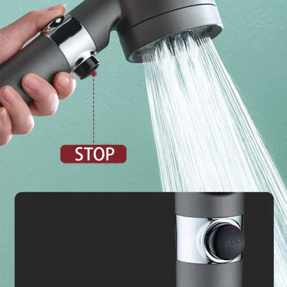 High Pressure Shower Head Hair Dryer Style with Adjustable Spray & Built-in Filter