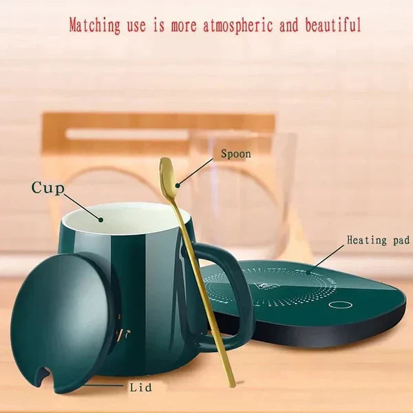 Smart Coffee Mug Warmer – Portable, Spill-Proof & Temperature-Controlled Heating Plate