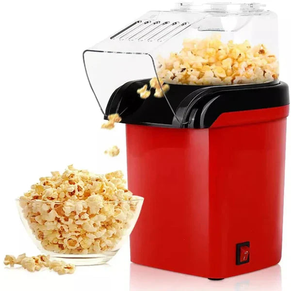 Electric Popcorn Popper Maker Machine for Home - Red