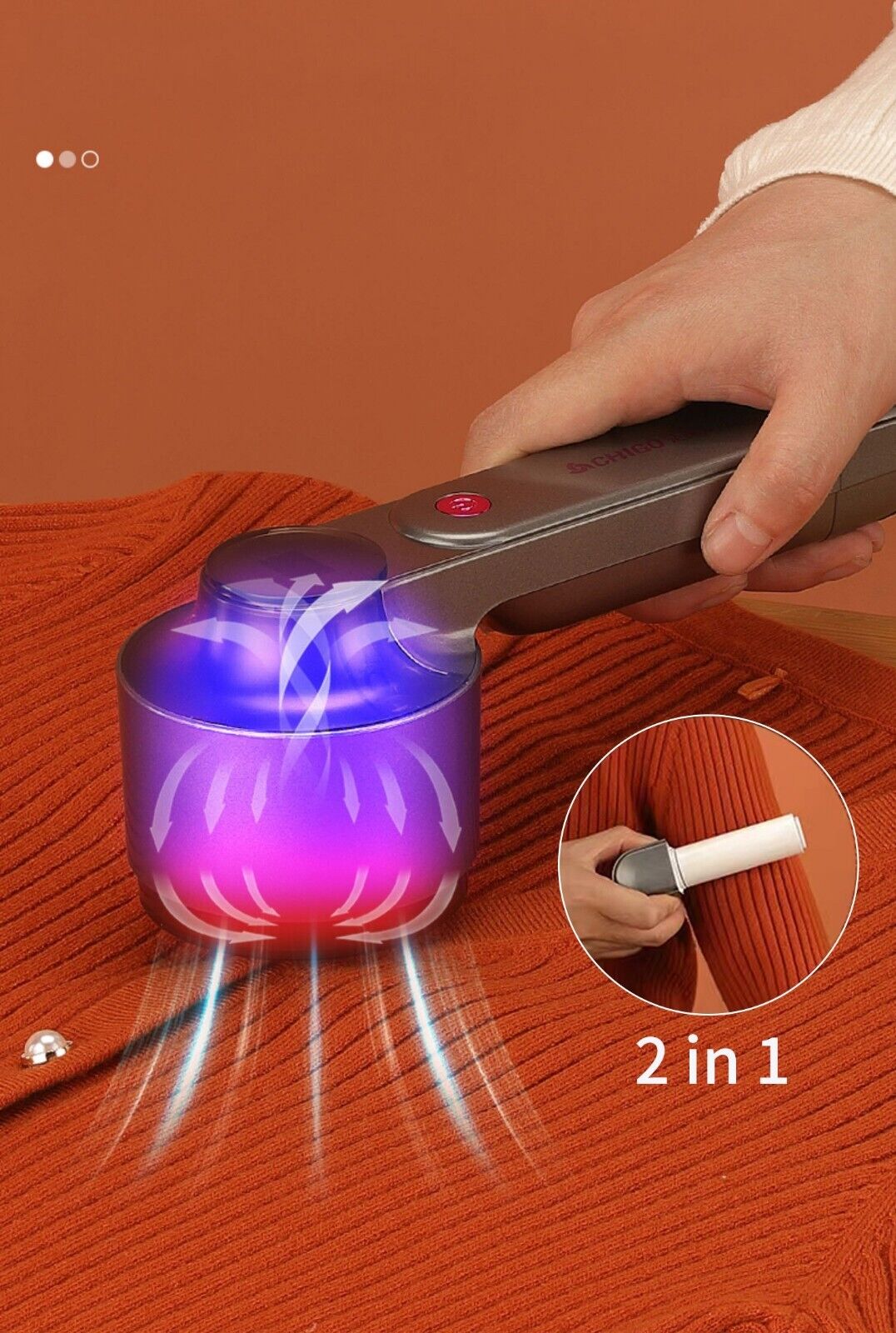 Lint Remover with 6-Blade Motor, 1 Gear Speed, 500mAh Battery, 45 Minutes Working Time, LED Indicator, 3W Power, 30mL Lint Container, Safety Protection, Travel-Friendly