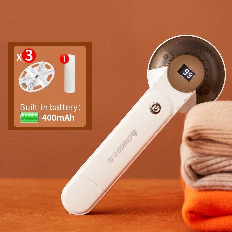 Lint Remover with 6-Blade Motor, 1 Gear Speed, 500mAh Battery, 45 Minutes Working Time, LED Indicator, 3W Power, 30mL Lint Container, Safety Protection, Travel-Friendly